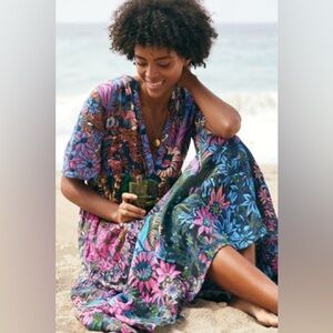 Anthropologie KALLIE FLOWY MAXI DRESS